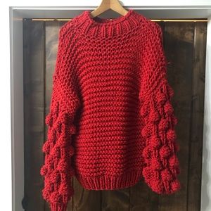 Goodnight macaroon puff sleeve sweater